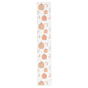 Fall Pumpkins & Leaves Long Table Runner