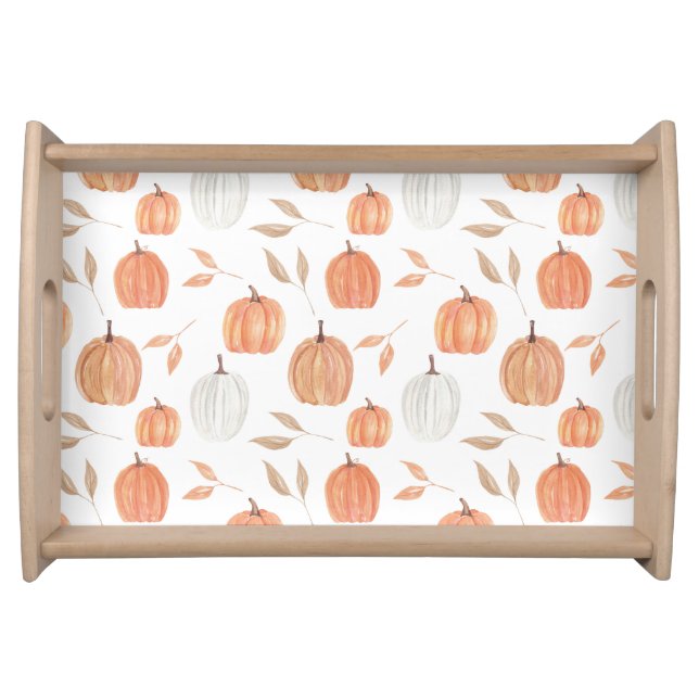 Fall Pumpkins & Leaves Serving Tray (Front)