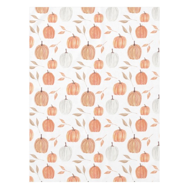 Fall Pumpkins & Leaves Tablecloth (Front)
