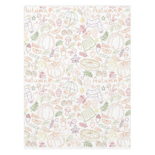 Fall Pumpkins, Leaves & Warm Vibes Tablecloth