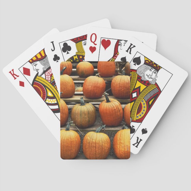 Fall pumpkins poker cards (Back)