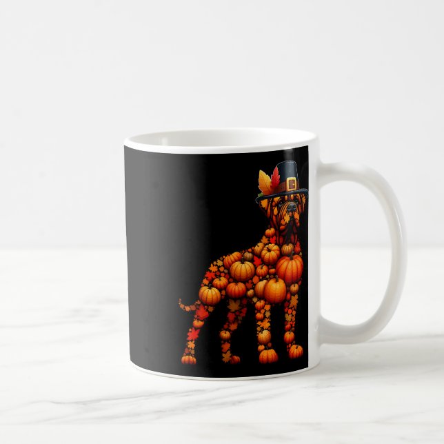 Fall Pumpkins Pug Shape Cane Corso Cute Shape Than Coffee Mug (Right)