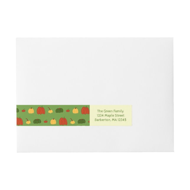Fall Pumpkins: Return Address Labels #2 (Front)