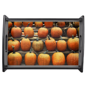 Fall pumpkins serving tray