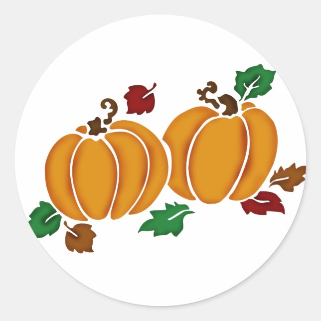 Fall Pumpkins Sticker (Front)