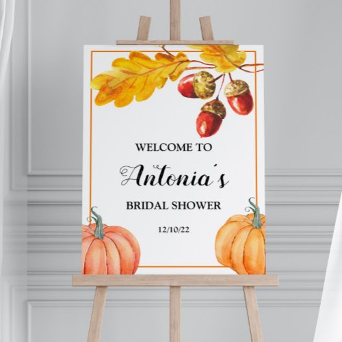 Fall Pumpkins Welcome Bridal Shower  Foam Board