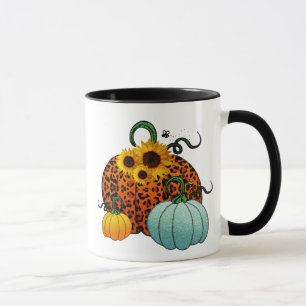 Fall pumpkins with sunflowers Mug