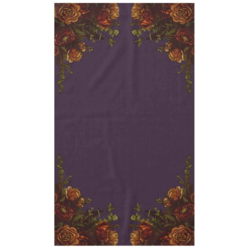 Fall Purple Rustic Orange Wedding Elegant Gothic Tablecloth