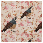 Fall Quail on Chintz Fabric