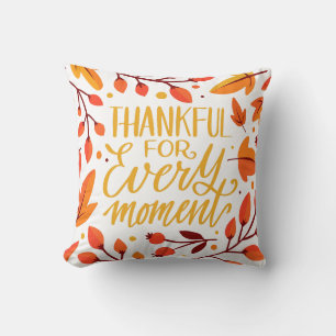 Fall Quote Thanksgiving Throw Pillow