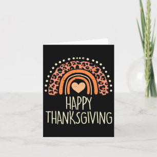 Fall Rainbow Happy Thanksgiving Cute Women Girls K Card