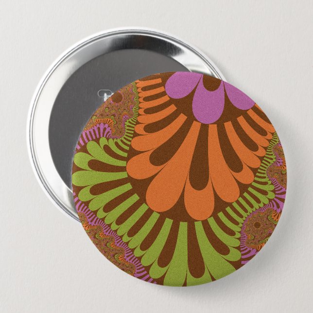 Fall Rainbow Loop Button (Front & Back)
