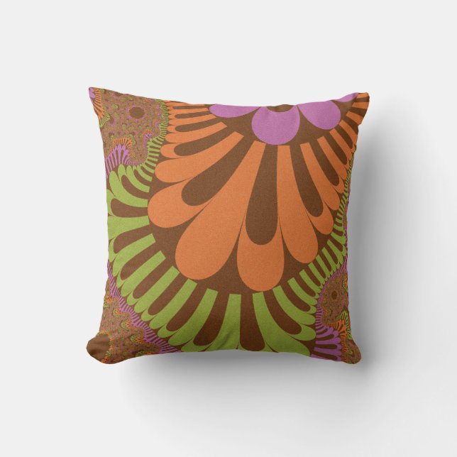 Fall Rainbow Loop Throw Pillow (Front)
