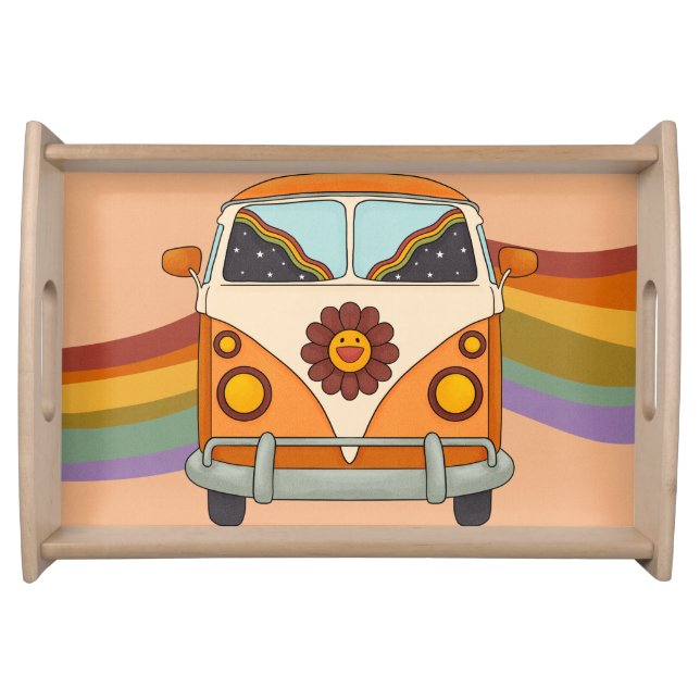 Fall Rainbow Van Serving Tray (Front)