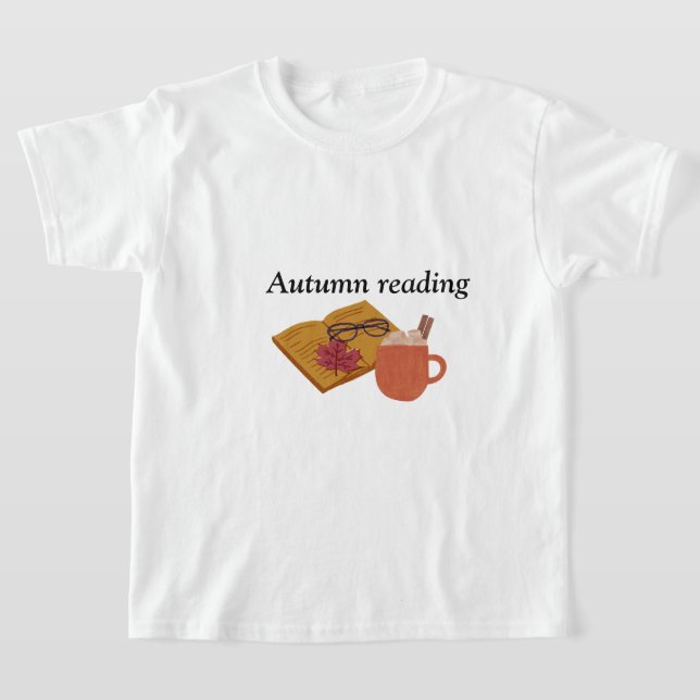 Fall Reading Shirt | Cozy Autumn Book Lover Tee (Laydown)