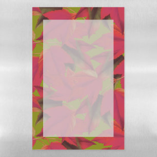 Fall Red Leaves Magnetic Dry Erase Sheet