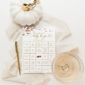 Fall Red Truck Find The Guest Baby Bingo Card