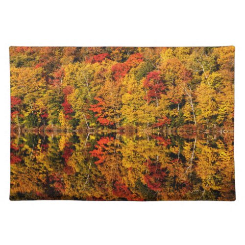 Fall Reflection on Russell Pond  New Hampshire Cloth Placemat