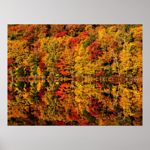 Fall Reflection on Russell Pond  New Hampshire Poster