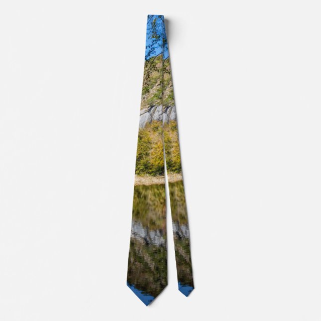 Fall Reflections At Buffalo National River Neck Tie (Front)