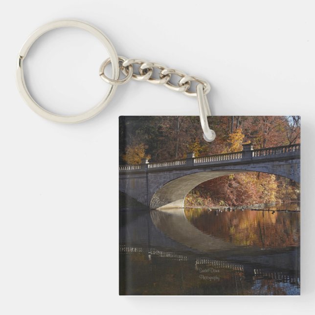Fall Reflections at the Vanderbilt Estate Keychain (Front)