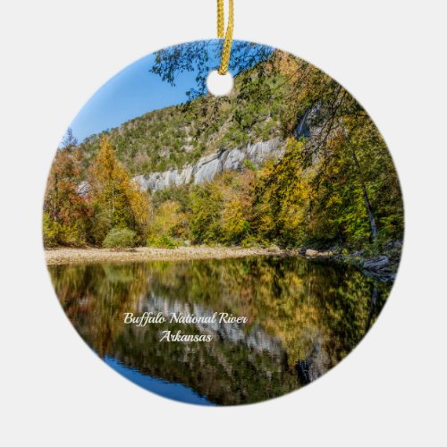 Fall Reflections Buffalo River Circle Ornament