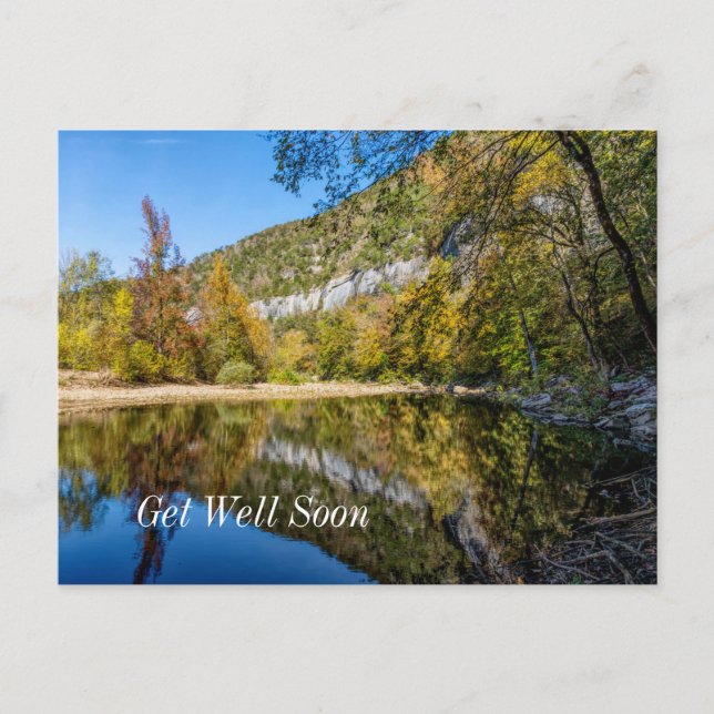 Fall Reflections Buffalo River Get Well Postcard (Front)