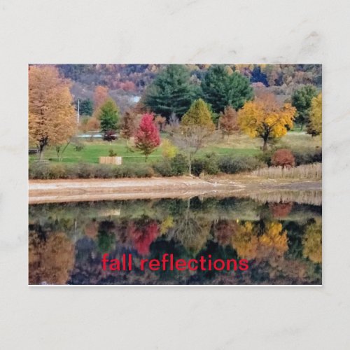 fall reflections postcard