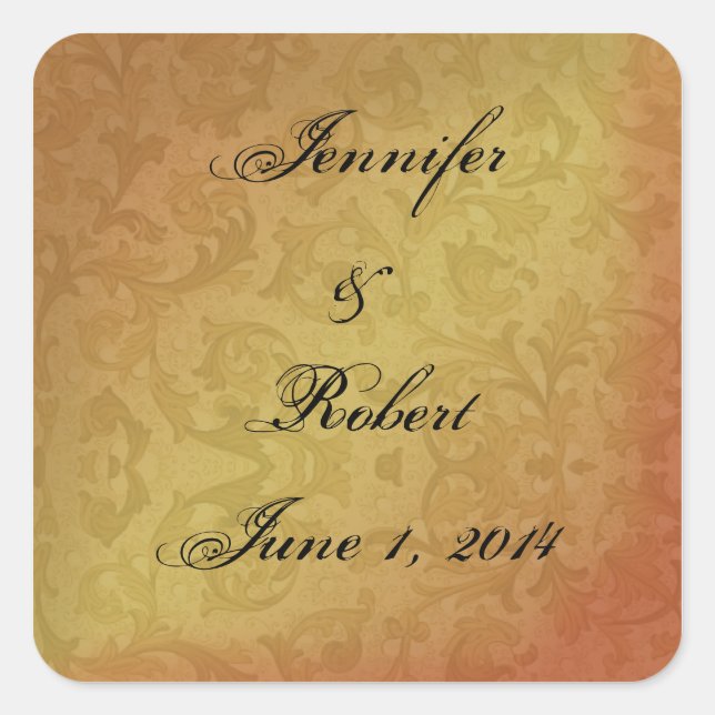 Fall Regency Wedding Envelope Seal (Front)