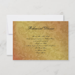Fall Regency Wedding Insert Rehearsal Dinner Invitation
