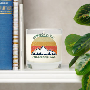 Fall Retreat Mountain Sunset Home Personalized Scented Candle