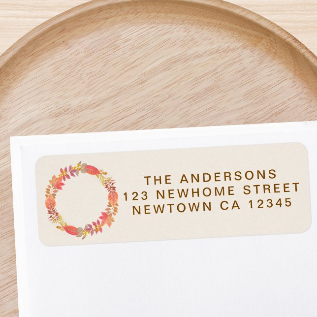 Fall Return Address  Label (Creator Uploaded)