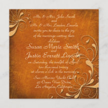 Fall Rhapsody Square Invitation