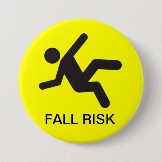 FALL RISK Button | Zazzle.com