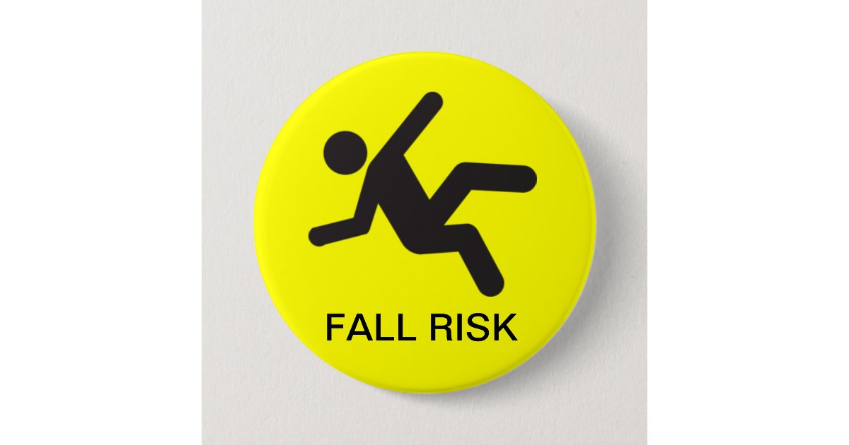 FALL RISK Button | Zazzle