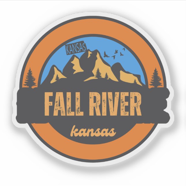 Fall River, Kansas Sticker (Front)