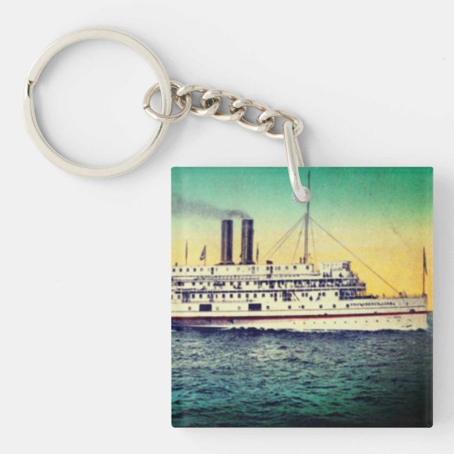 Fall River Line, Steamship 'Providence' Keychain (Front)