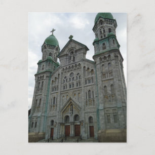 Fall River, Mass Gothic Architecture Church Postcard