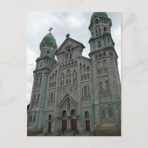 Fall River Mass Gothic Architecture Church Postcard