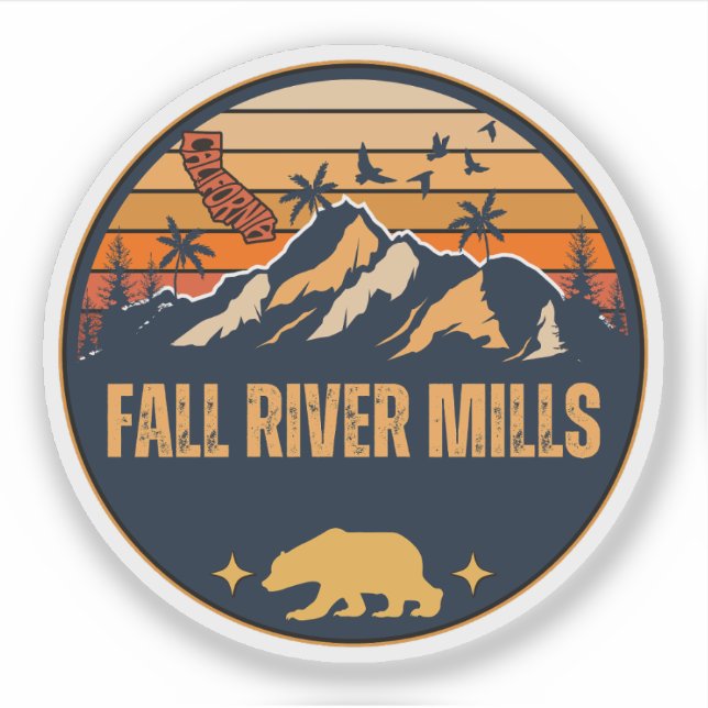 Fall River Mills, California Sticker (Front)