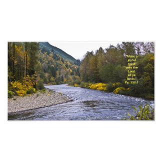 Fall River Print w/Scripture Verse