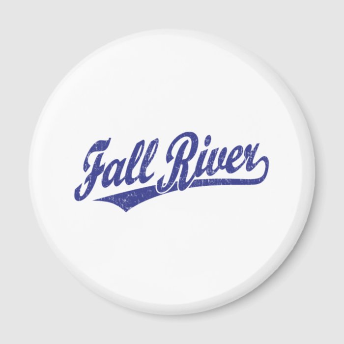 Fall River script logo in blue Magnet