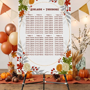 Fall Romance Autumn Bliss Wedding Seating Chart Foam Board