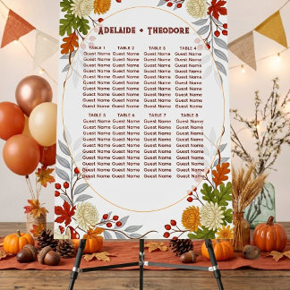 Fall Romance Autumn Bliss Wedding Seating Chart Foam Board