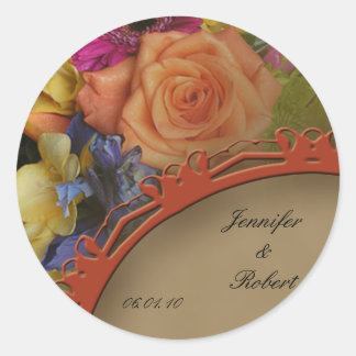 Fall Rose Bouquet Envelope Seal
