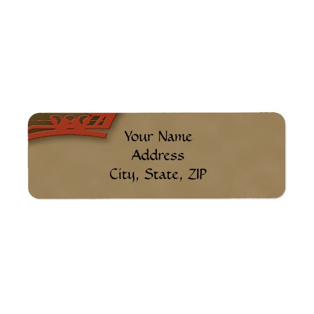 Fall Rose Bouquet Label (Front)