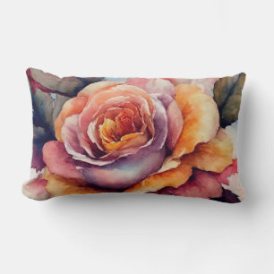 Fall Rose Lumbar Pillow
