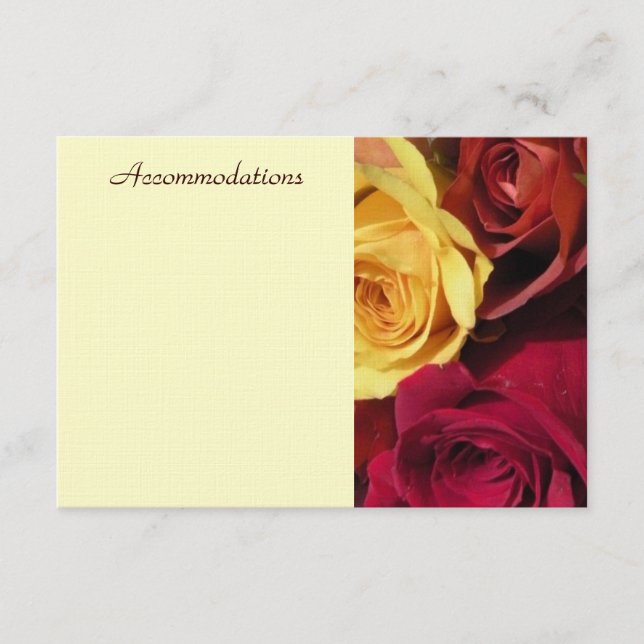 Fall Roses Enclosure Card (Front)