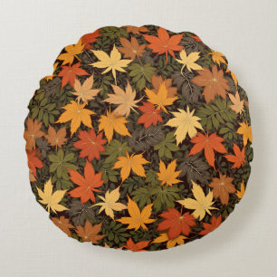 fall round pillow