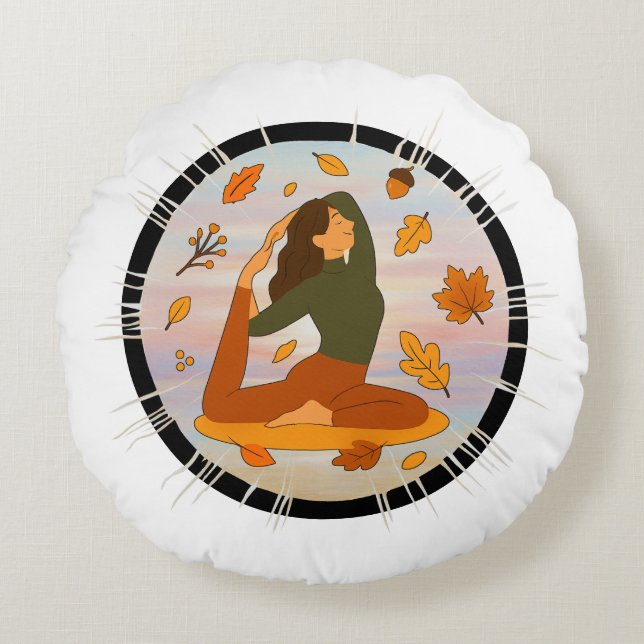 Fall Round Pillow (Front)